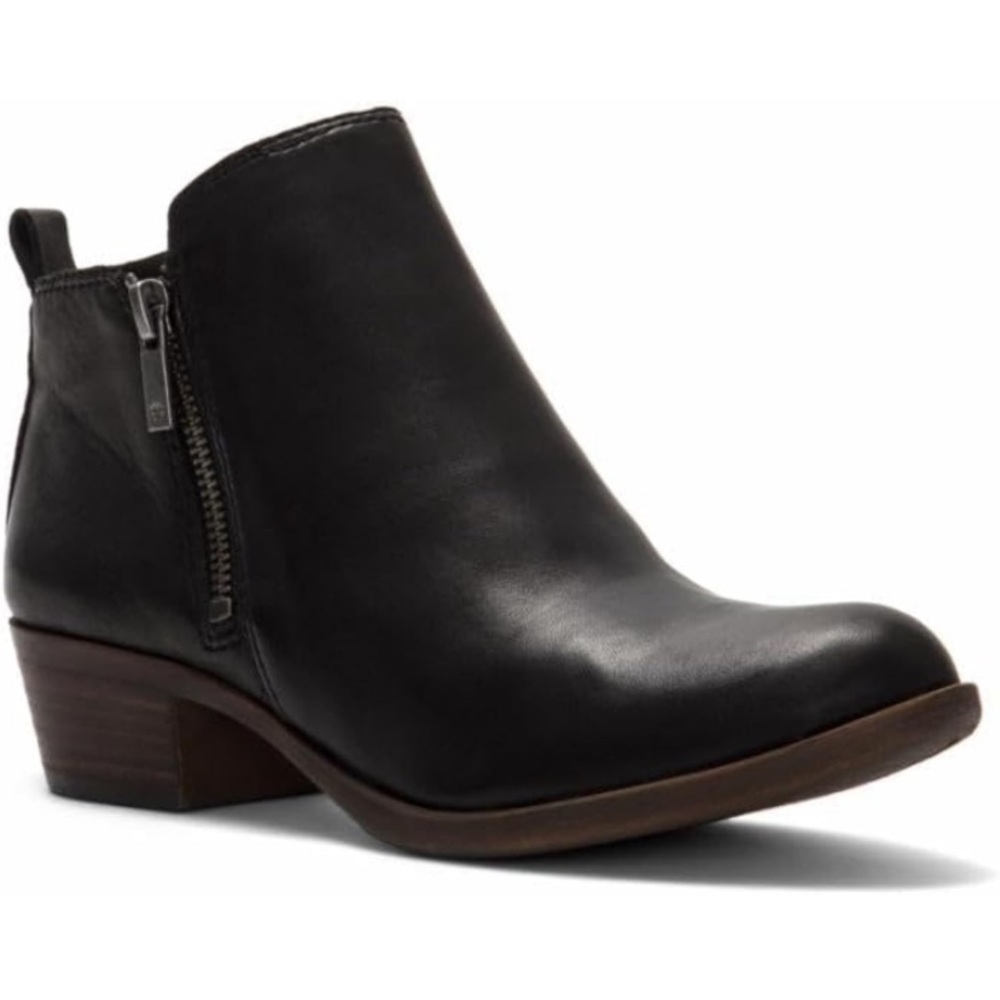 Lucky Brand NWOT Women’s Basel Black Leather Ankle Booties